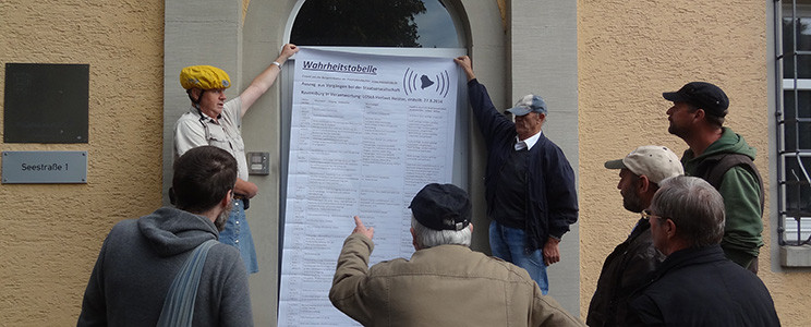 Anbringung der Wahrzeitstabelle